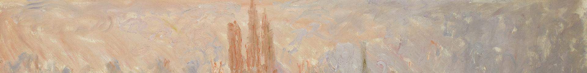 Claude Monet, Vue générale de Rouen, 1892, 60 x 100,5 cm, peinture à l’huile sur toile. © Réunion des Musées Métropolitains Rouen Normandie, Musée des Beaux-Arts